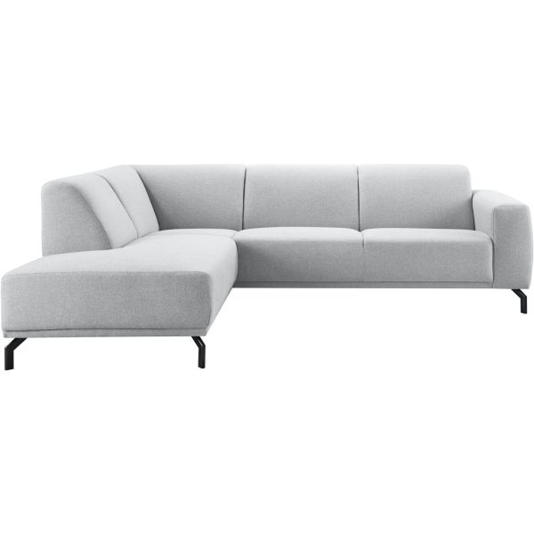 Hoekbank links Bellanti lichtgrijs basic comfort