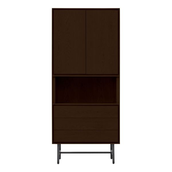 Opbergkast Belvio 85 cm dark oak