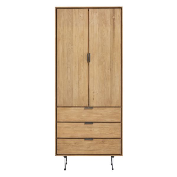 Boekenkast Aska (80 Cm) teak naturel brushed