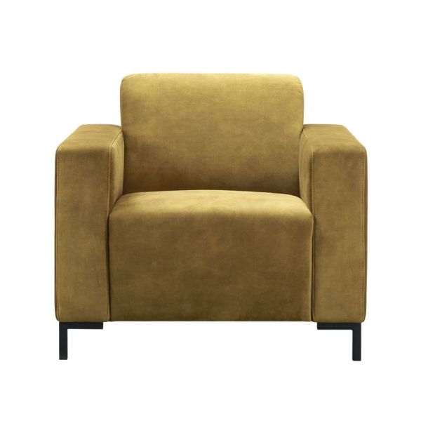 Fauteuil Alpa pocketveren/HR-schuim zitting gold