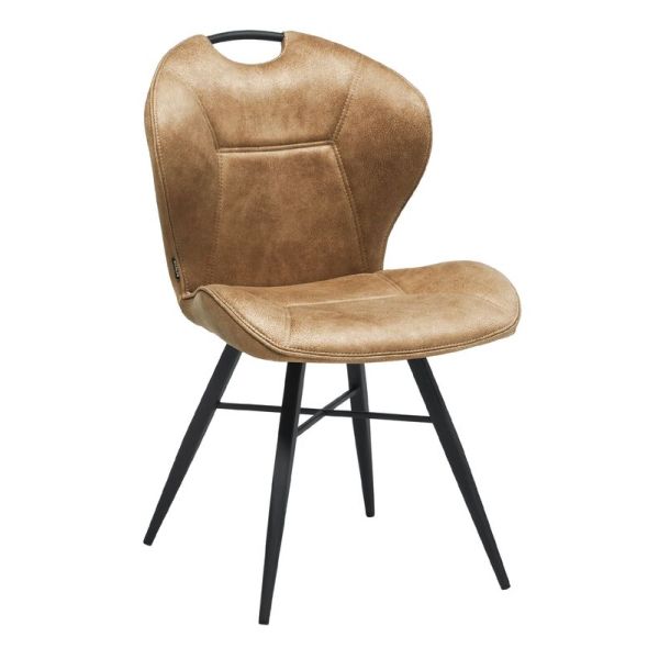 Eetkamerstoel Loana microvezel cognac