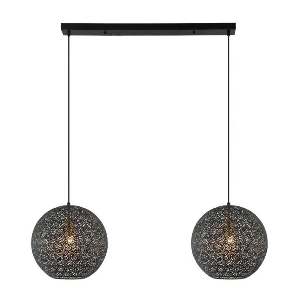 Hanglamp Tossica Ø 40 cm zwart staal 2-lichts