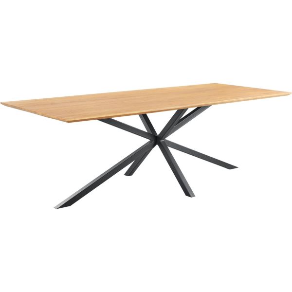 Eettafel Aska teak 240x100 cm rechthoekig naturel brushed