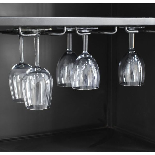 Glazenrek Orizone zwart metaal