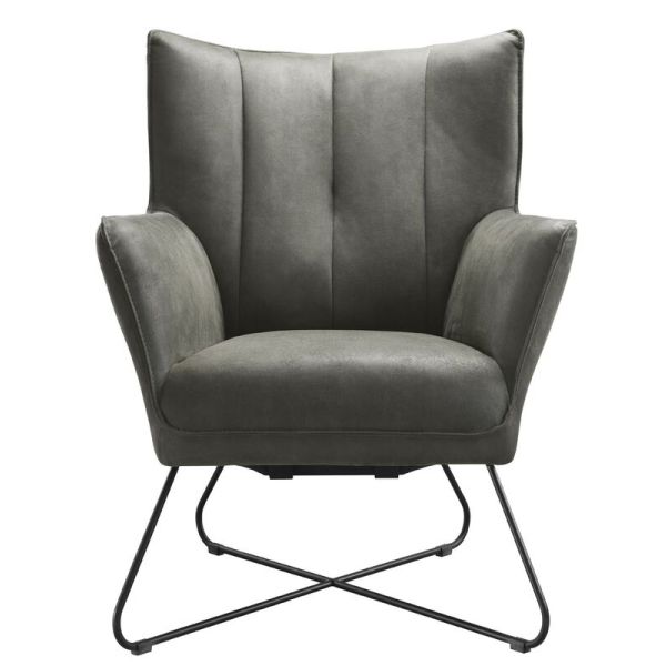 Fauteuil Moretto microleder graphite