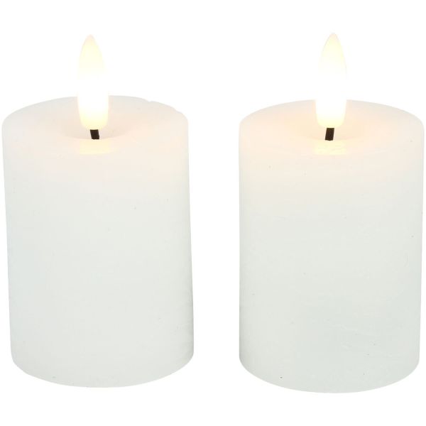Stompkaars Benevento Led wit 5 cm rond set van 2