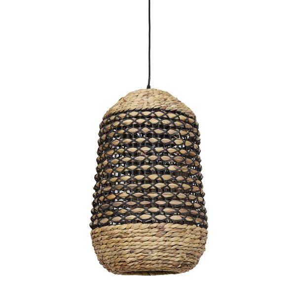 Hanglamp Capena naturel zwart 58x37,5 cm
