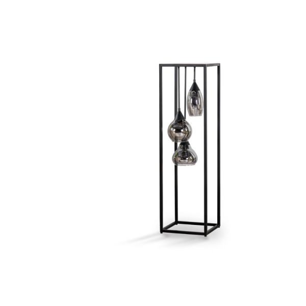 Vloerlamp frame smoke glas 3-lichts- Lungo