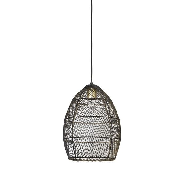 Hanglamp Marola zwart goud 31x23 cm