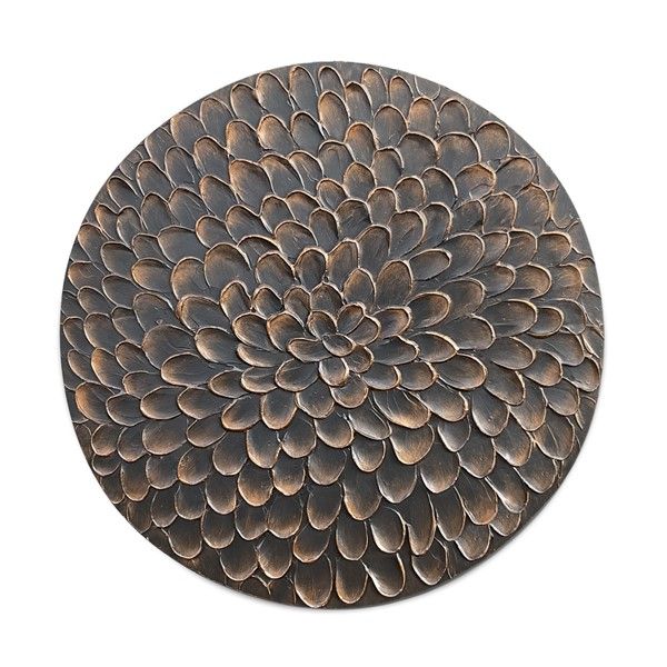 Wandornament Pictura 80 cm rond bruin