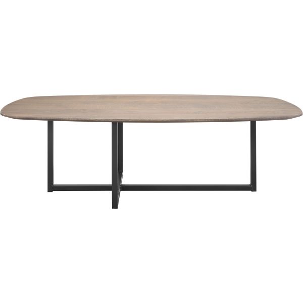 Salontafel Tavolo eikenhout 70x140 cm Deens ovaal grijs