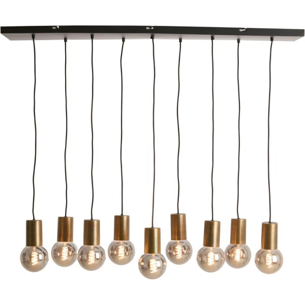 Hanglamp Trecate ruw antiek brons 9-lichts