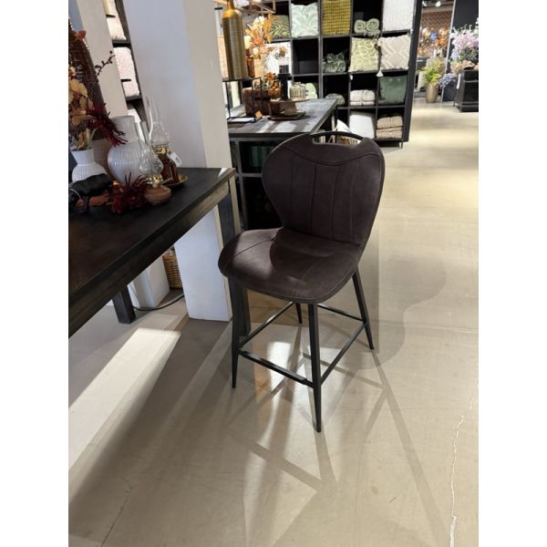 TANTINI Barkruk microvezel luxor antraciet