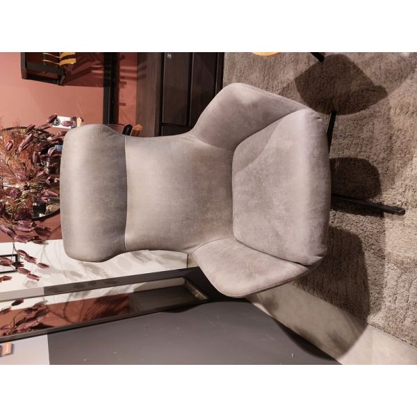 VICENZO Draaifauteuil microleder bull 65-grey