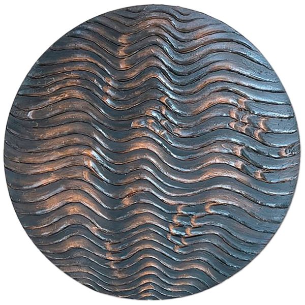 Wandpaneel Pictura 100 cm rond golvend bruin