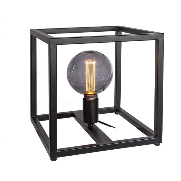 Tafellamp Tiamo zwart staal 28x28 cm