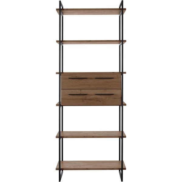 Wandkast Sistema 226x88x45 cm dark mango opstelling 4