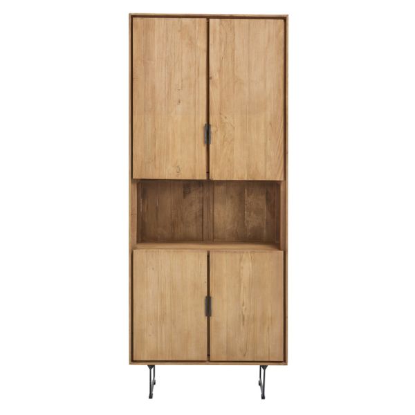 Boekenkast Aska (80 Cm) teak naturel brushed