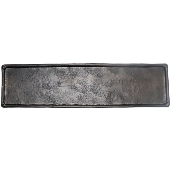 Decoratieschaal Trebbia 7,5x28 cm rechthoekig zwart