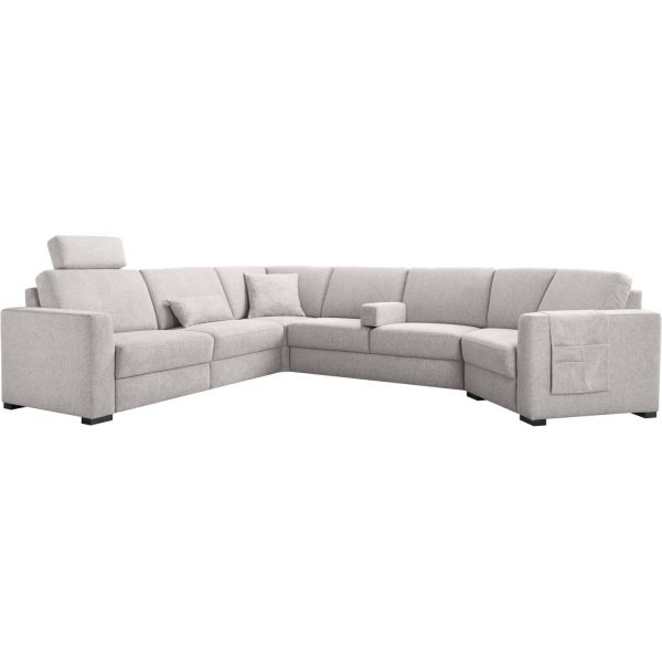 Hoekbank links Muscolo grijs relaxfunctie premium comfort
