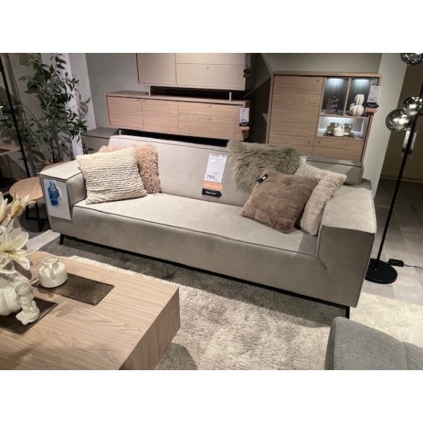 TERZO 3 zitsbank stof regain 60-light grey