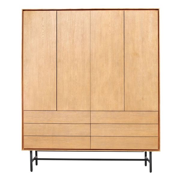 Opbergkast Belvio 165 cm light oak