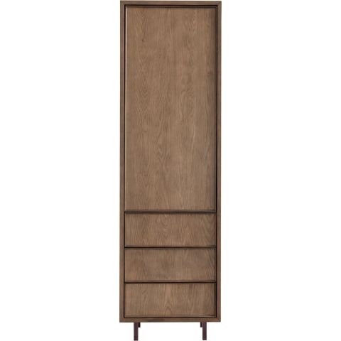 Opbergkast Calvo 202x060x040 cm bruin 3 lades