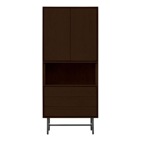 Opbergkast Belvio 85 cm dark oak