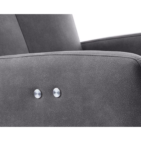 Relaxfauteuil Perfini elektrisch verstelbare rug en voetensteun antraciet