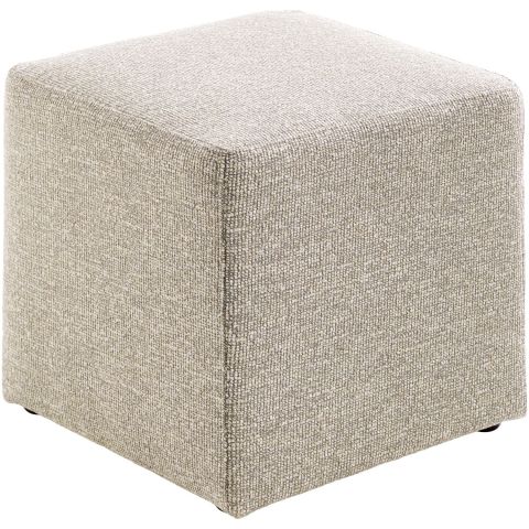 Poef Roby 40x40 cm beige vierkant