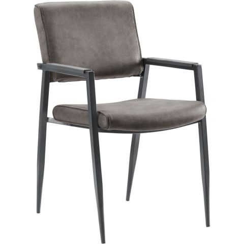 JISCA Armstoel stof zorro antraciet