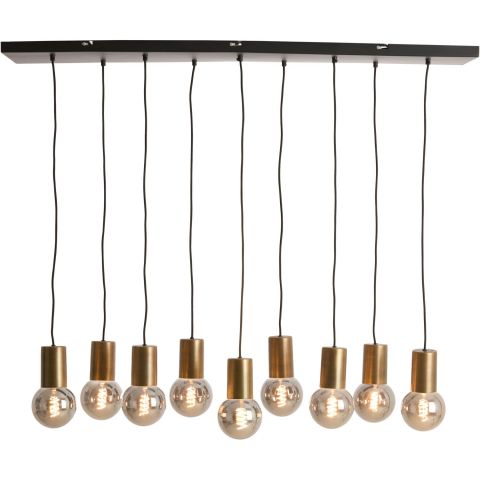 Hanglamp Trecate ruw antiek brons 9-lichts