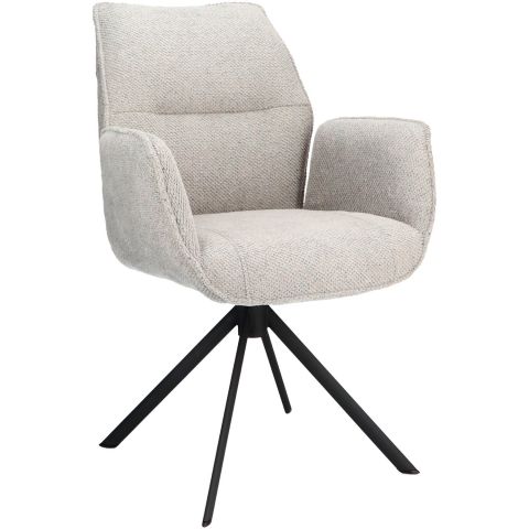 Eetkamerstoel Ombrone draaibaar chenille grijs