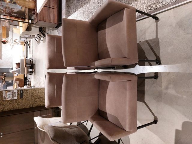 Set van 4 BAROLA armstoelen microvezel zorro-clay