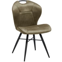 Eetkamerstoel Loana microvezel groen