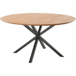 Eettafel Romaro teakhout 130 cm rond mix rough