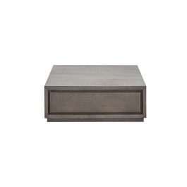 Salontafel Lavio eikenhout 86x86 cm vierkant grafiet