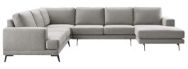 Hoekbank links Acante grijs basic comfort