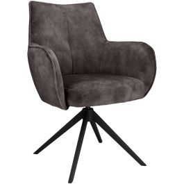 Eetkamerstoel Dordona draaibaar velvet antraciet
