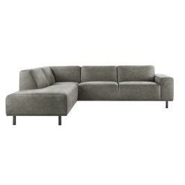 Hoekbank links Pantini microleder grafiet premium comfort