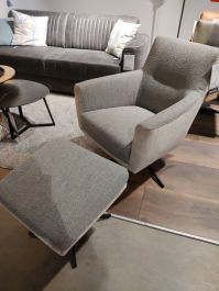 Draaifauteuil icl. voetenbankje MALTENO