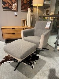 Draaifauteuil Malteno + Hocker