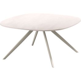 Salontafel Fitura keramiek 80x80 cm vierkant wit