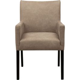 Eetkamerstoel met armleuning Avanza microleder grijs