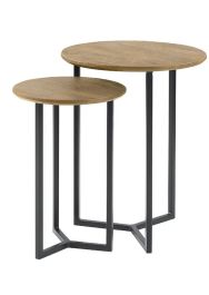 Bijzettafelset Gatteo 30 en 40 cm rond mango naturel