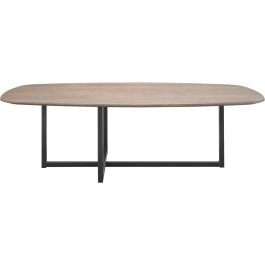 Salontafel Tavolo eikenhout 70x140 cm Deens ovaal grijs