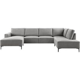 Hoekbank rechts Fabria groot donkergrijs basic comfort