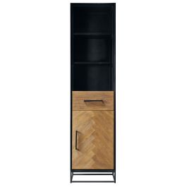 Boekenkast Vinito (49 Cm) eiken fineer zwart naturel