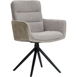 Eetkamerstoel Letta draaibaar velvet lichtgrijs