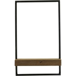 Wandplank Pardal hout metaal 50x30 cm bruin